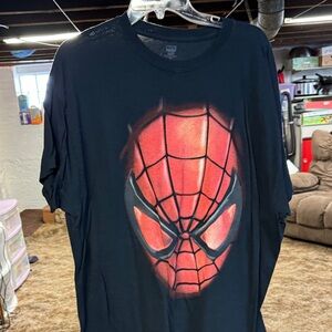 Spider-Man Black Shirt with Gray Logo